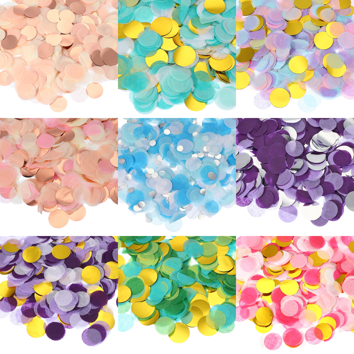 Confetti Cannon Tube - Round Tissue Paper Confetti 1 Inch,
