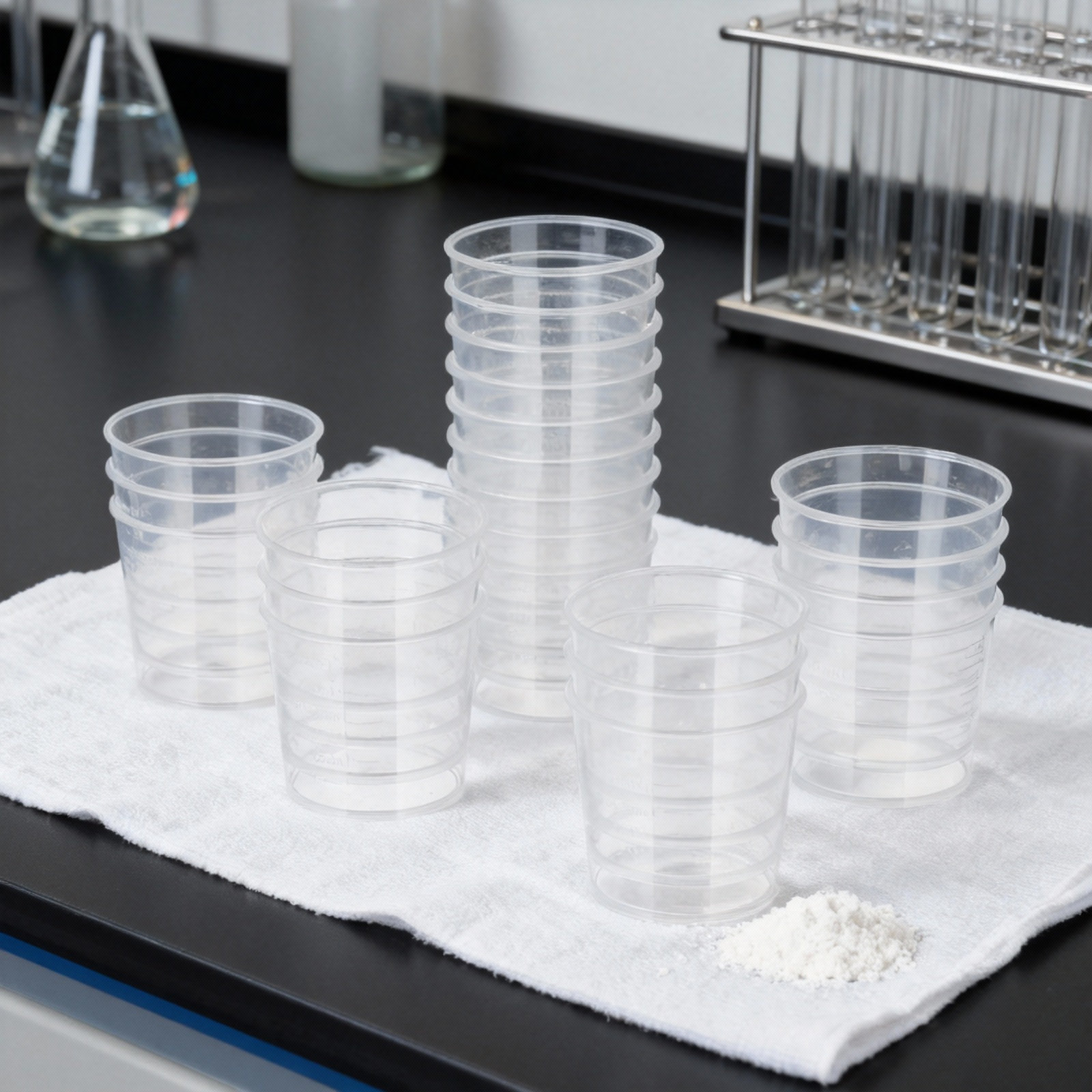 Plastic Cup 50Pcs - 50Pcs Plastic Graduated Measuring Cups 30Ml