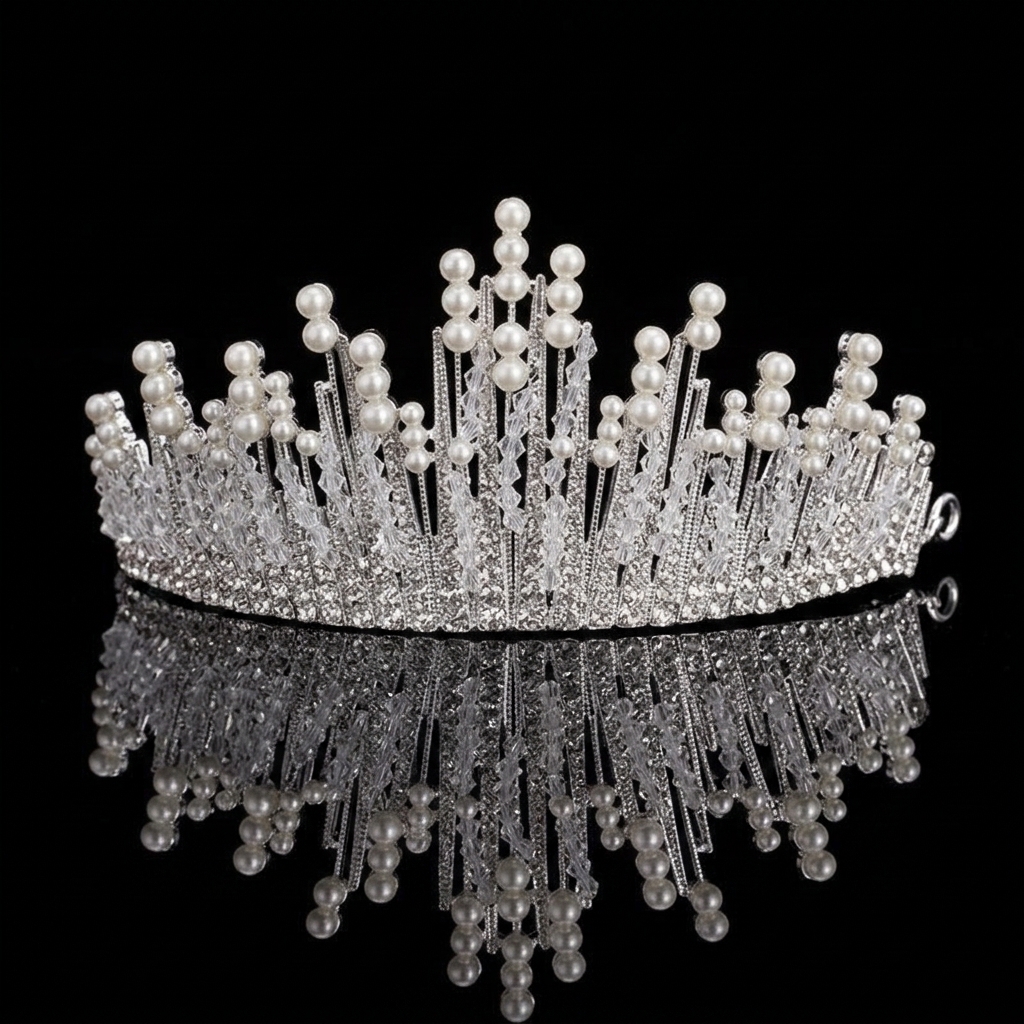 Bridal Pearl Crown Headpiece E - Event & Party Supply review and price