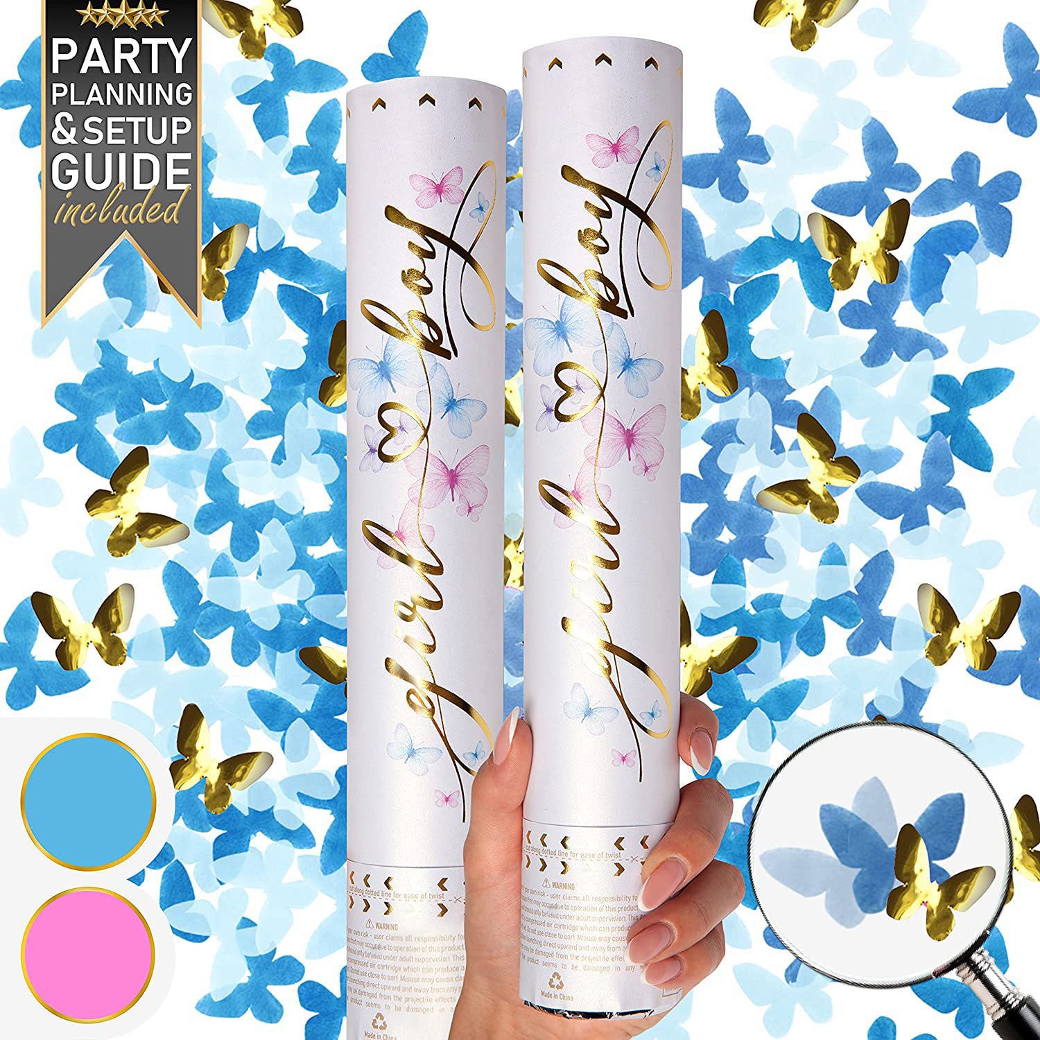 Gender reveal party confetti c - Confetti Cannon Tube review and price