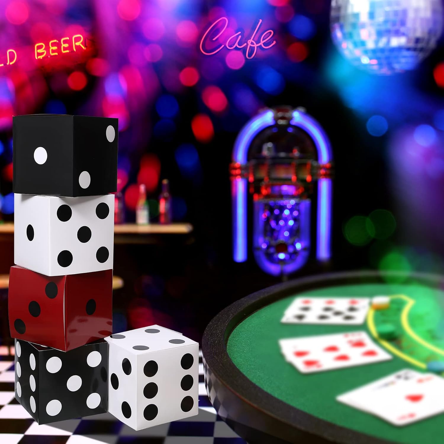 1-10PCS Casino Party Paper Dic - Event Party Box review and price