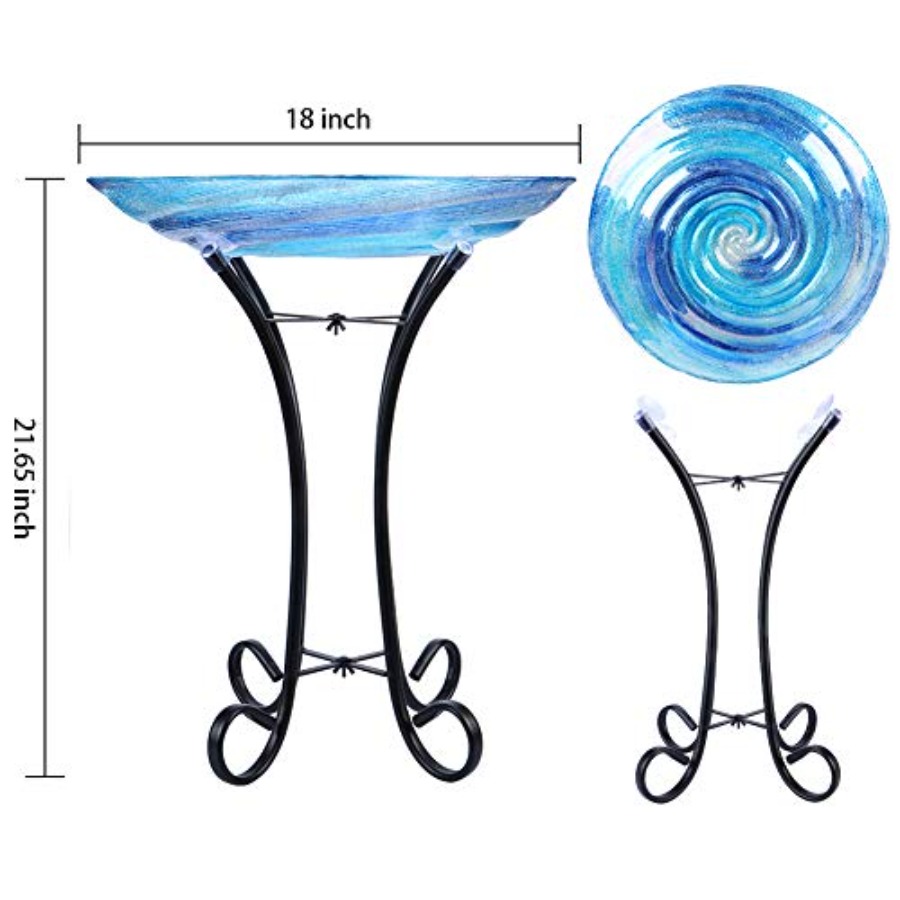 MUMTOP Outdoor Glass Birdbath  - Event Support review and price
