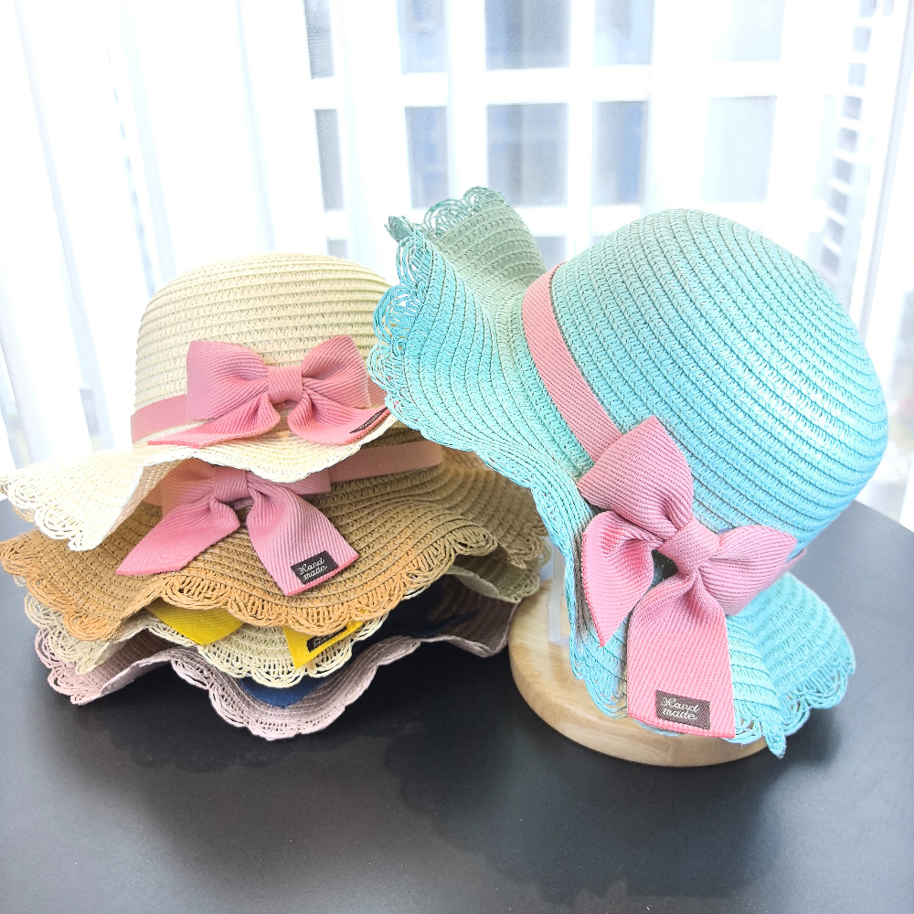 Girls 2pcs Straw Hat Solid Col - Paper Straw Color review and price