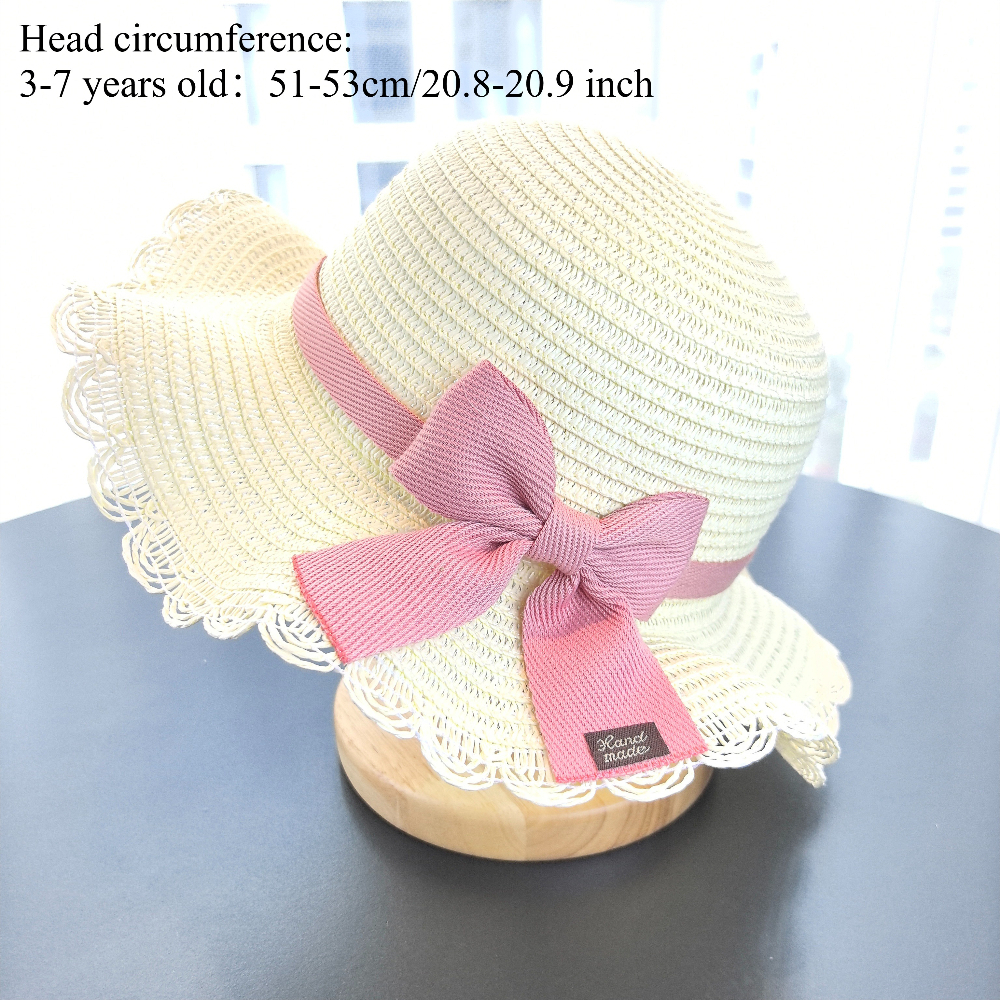 Girls 2pcs Straw Hat Solid Col - Paper Straw Color review and price