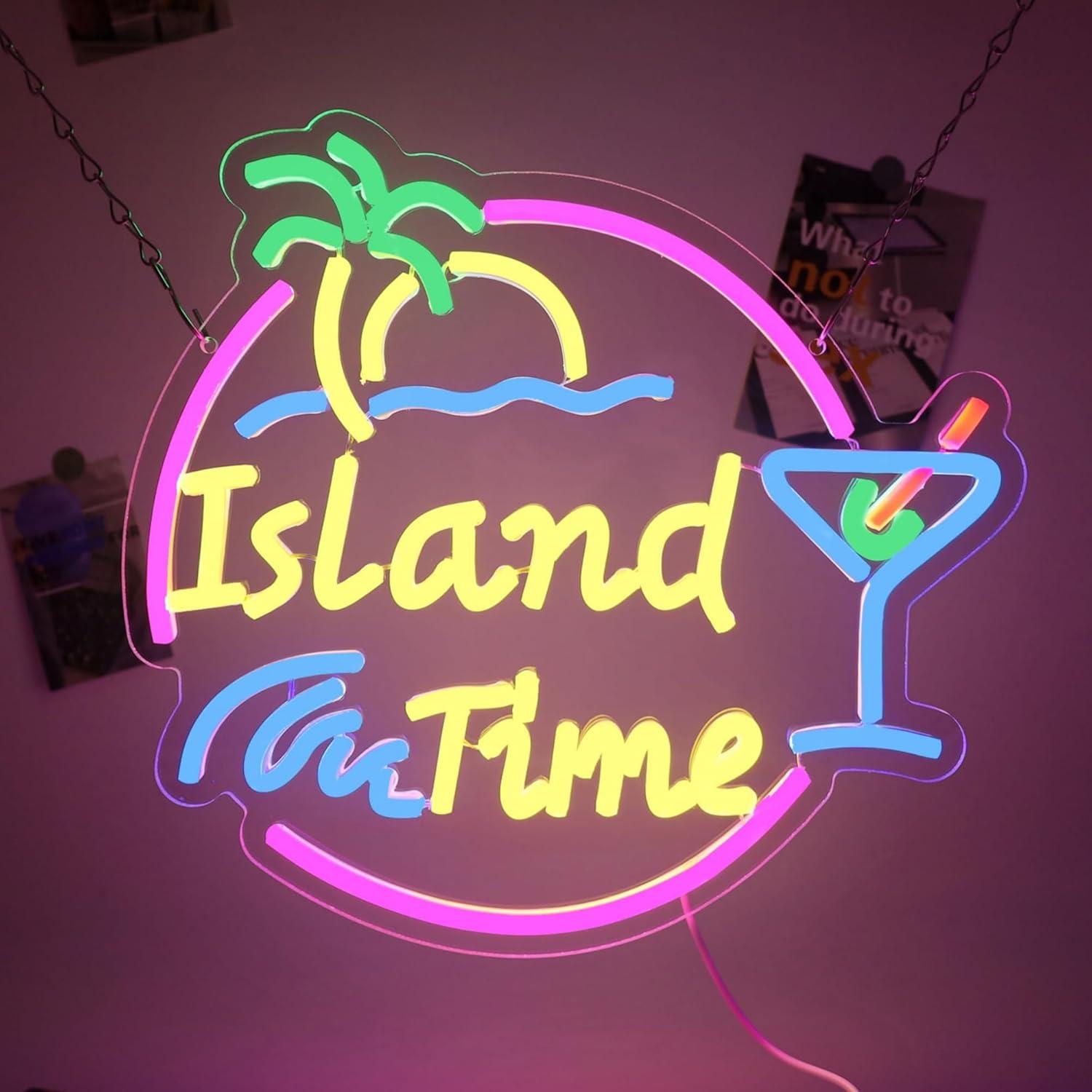 Island Time Neon Sign LED Ligh - Neon Sign Party review and price