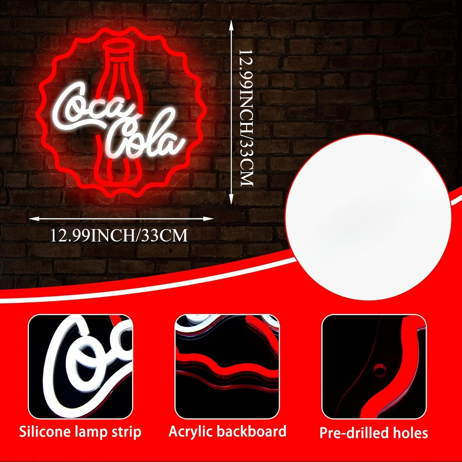 Cola Neon Sign Art Wall Light  - Neon Sign Party review and price