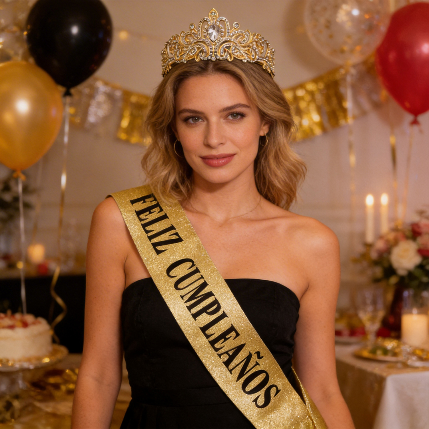 Gold Glitter Feliz Cumpleaños  - Birthday Sash Glitter review and price