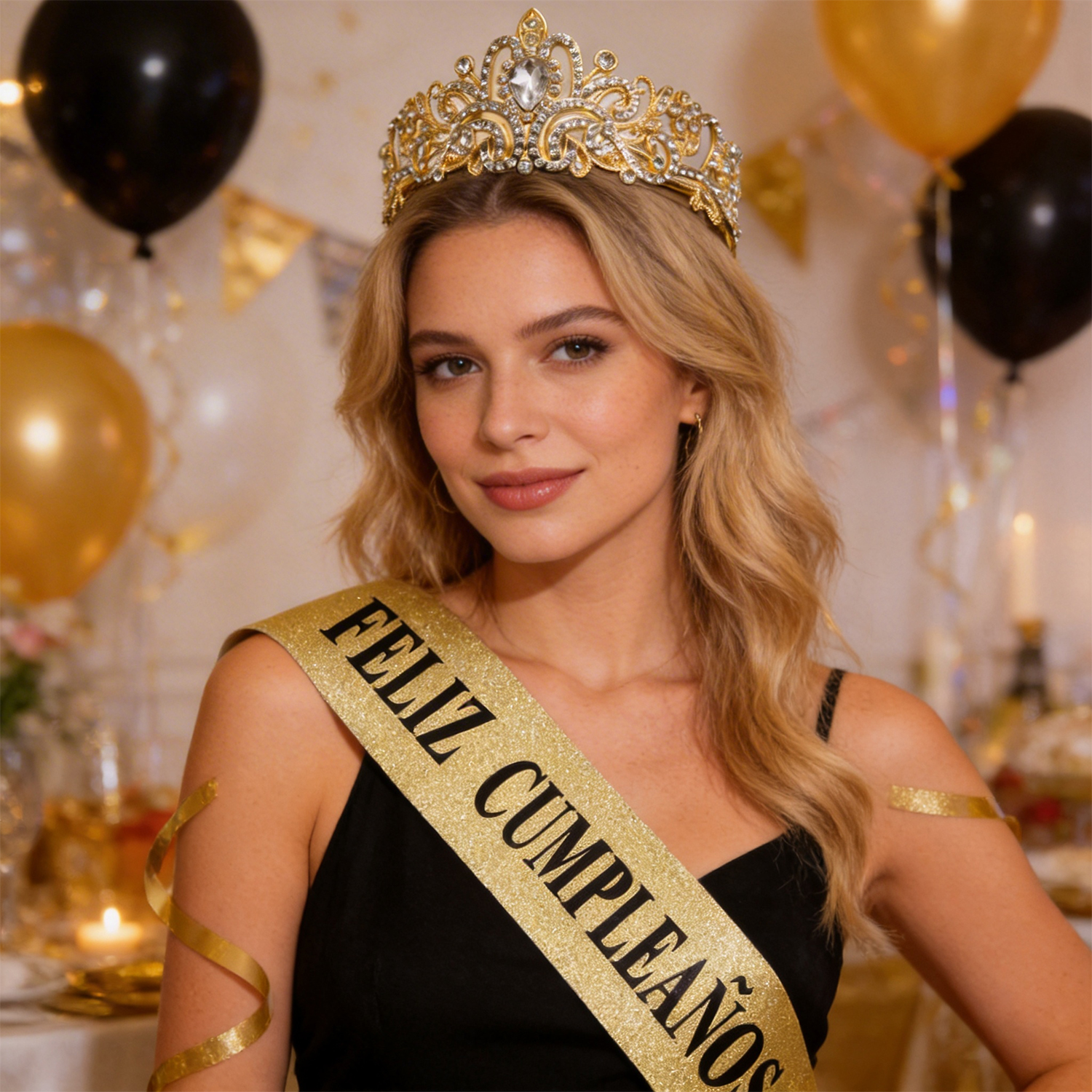 Gold Glitter Feliz Cumpleaños  - Birthday Sash Glitter review and price
