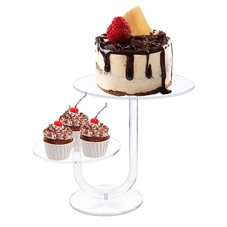 2 Tier Clear Cake Stand Acryli - Cupcake Stand Tier review and price