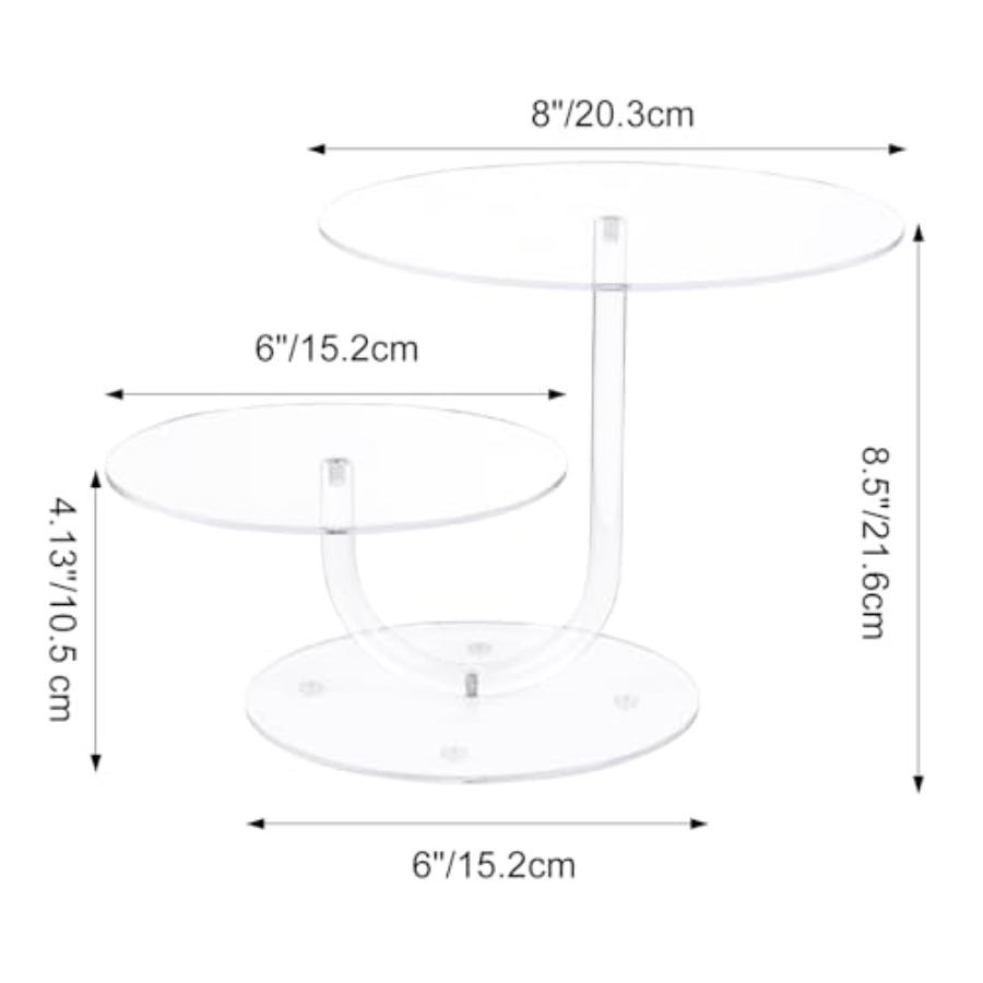 2 Tier Clear Cake Stand Acryli - Cupcake Stand Tier review and price