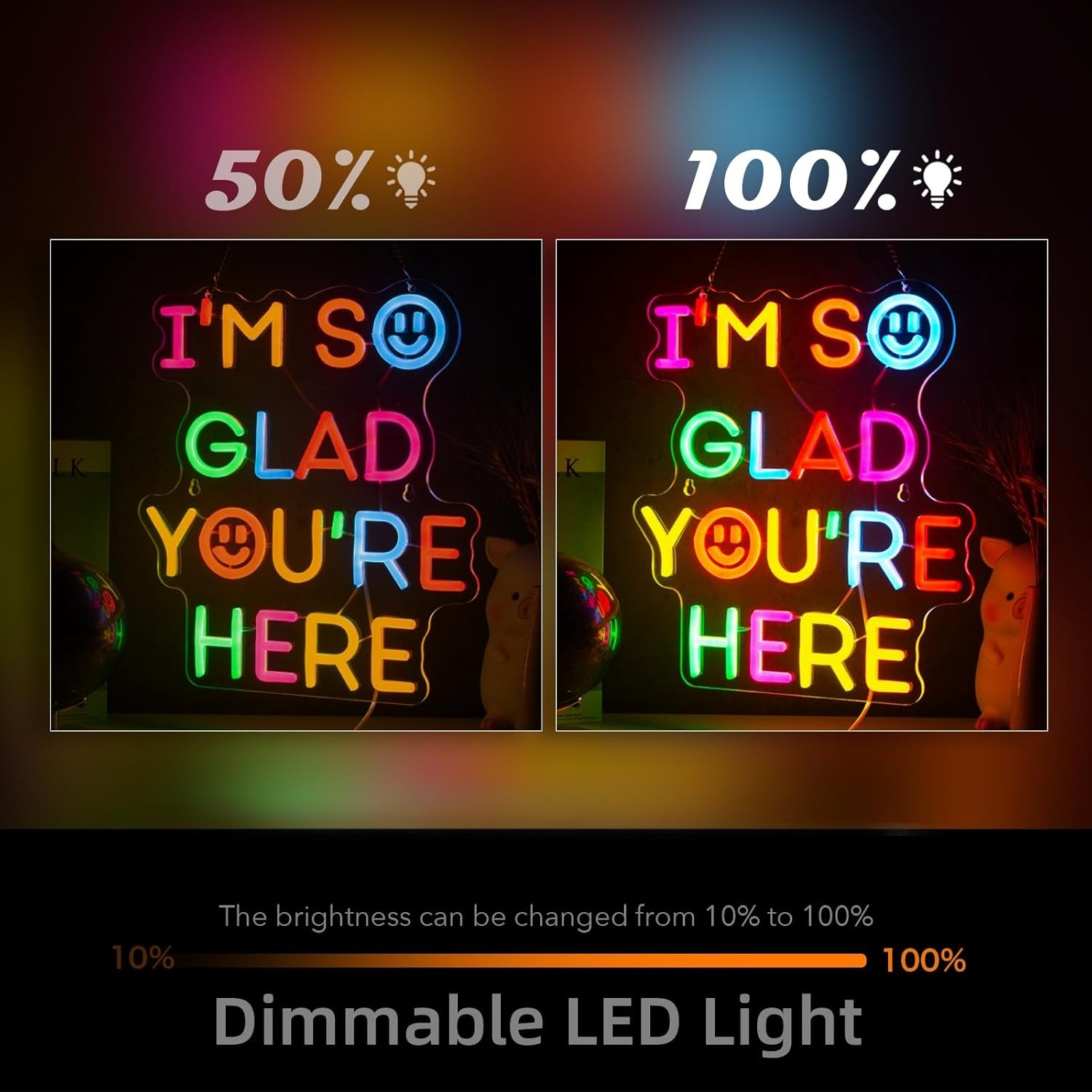  I'm So Glad You‘re Here Neon - Neon Sign Party review and price