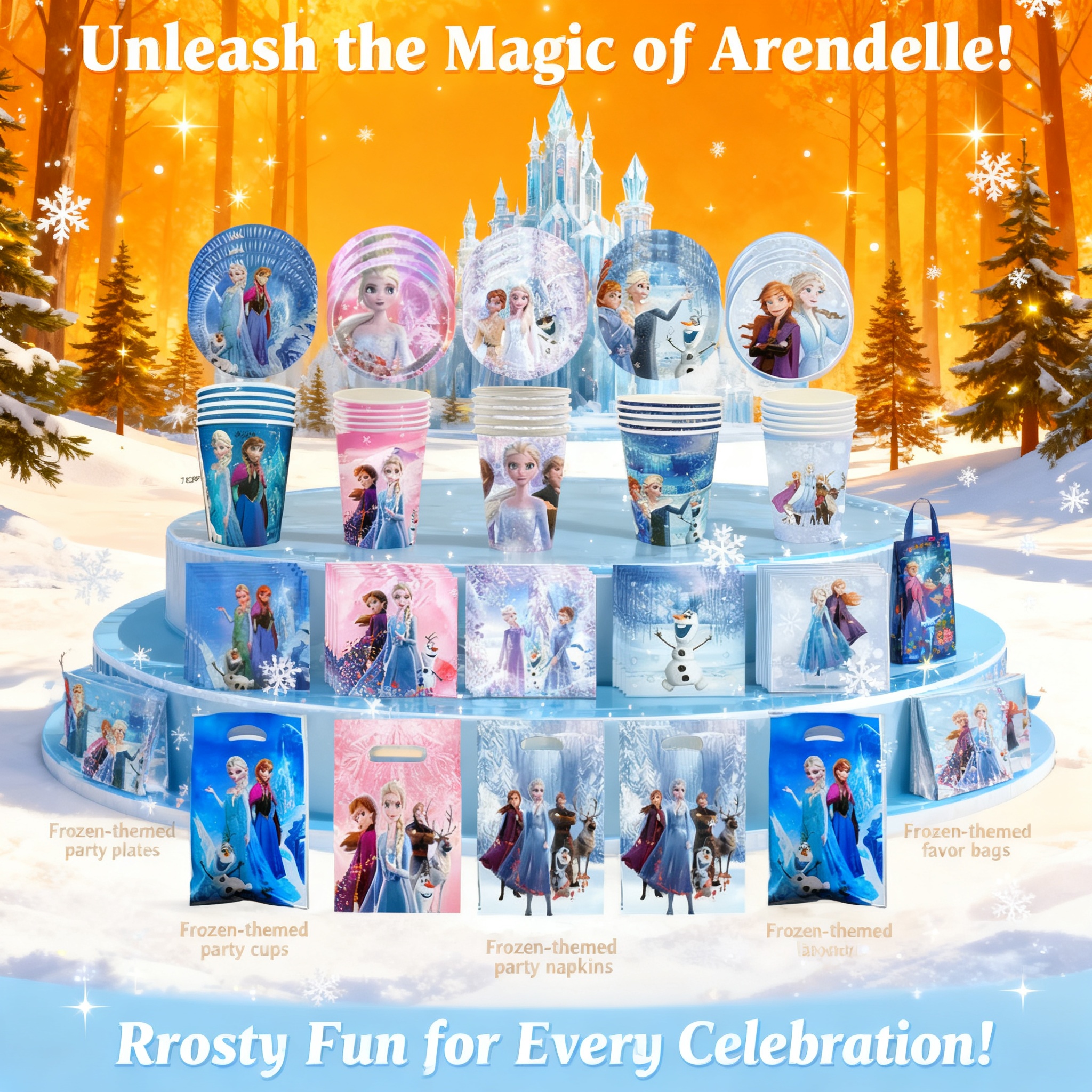 Frozen Elsa Anna Olaf Birthday - Supply Event review and price