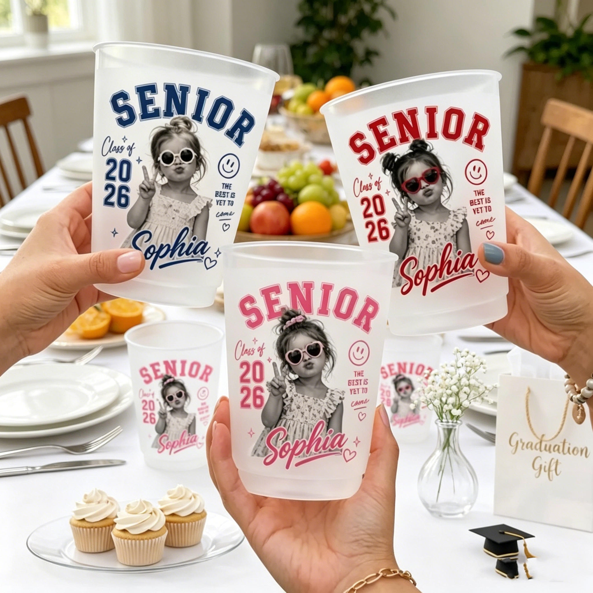 10/50 Personalized Senior Phot - Plastic Cup 50Pcs review and price
