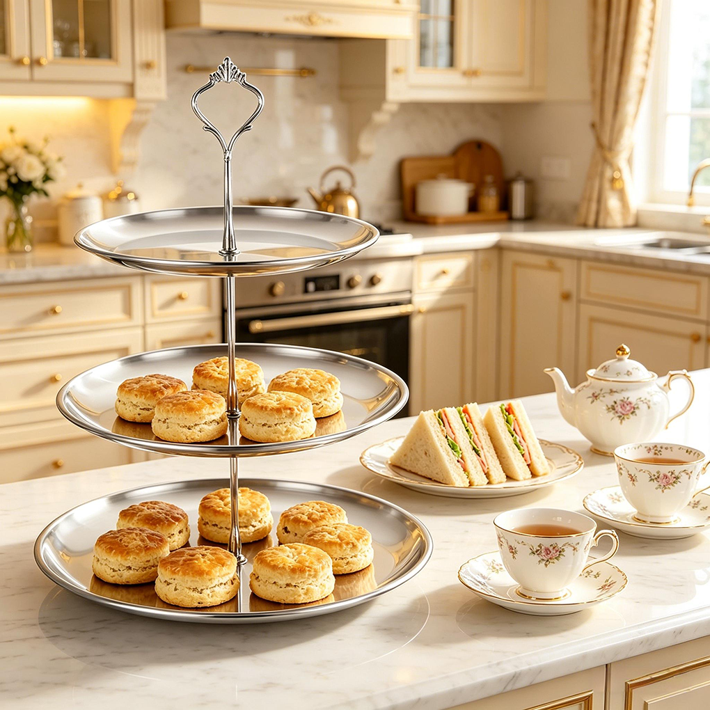 Luxury 3-Tier Gold Cake Stand  - Cupcake Stand Tier review and price