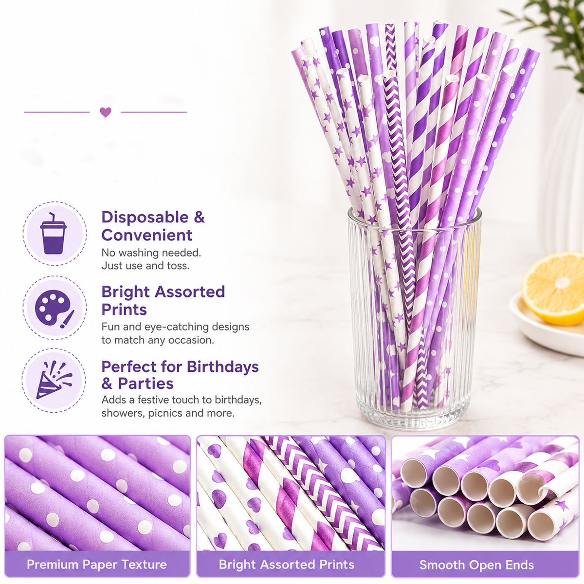 25pcs Colorful Patterned Paper - Paper Straw Color review and price