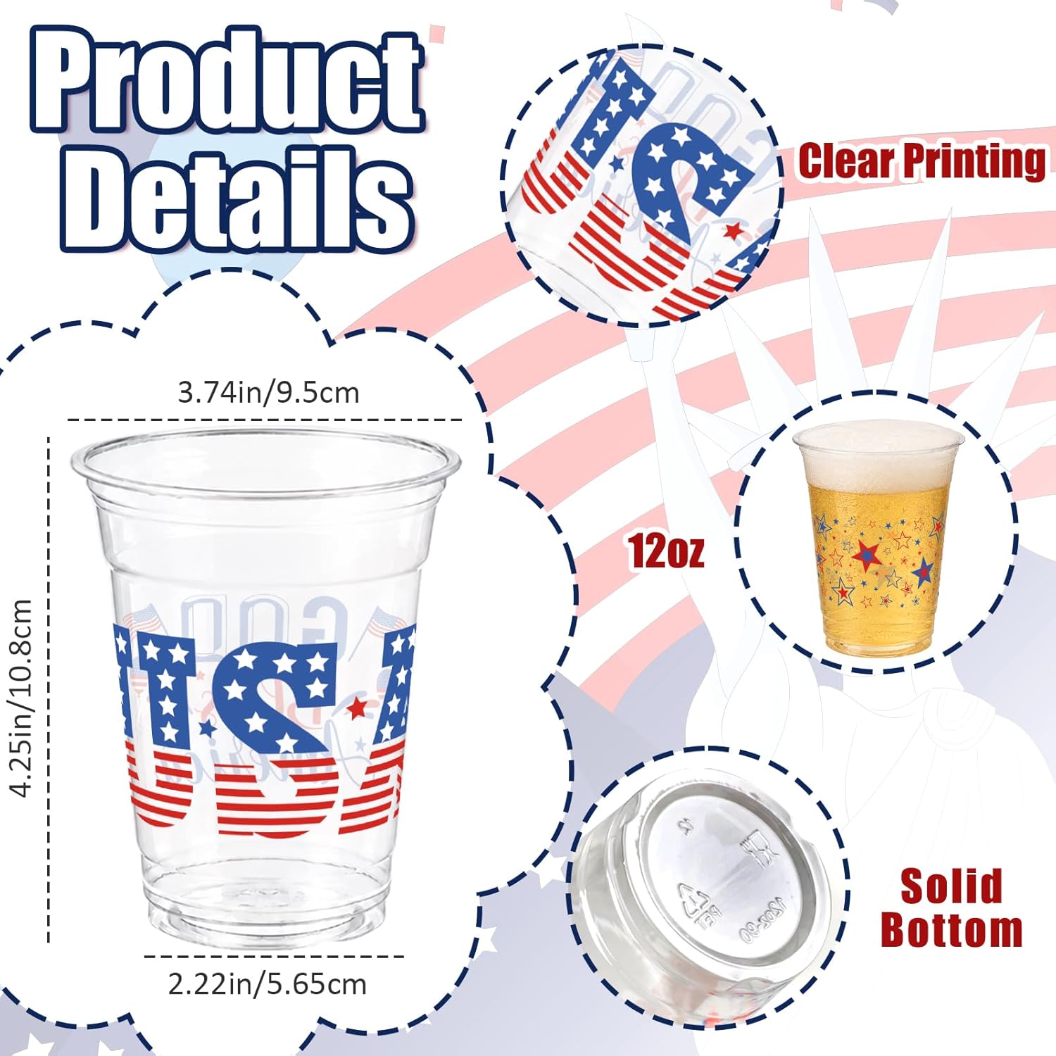 GuassLee 50pcs 250th Anniversa - Plastic Cup 50Pcs review and price