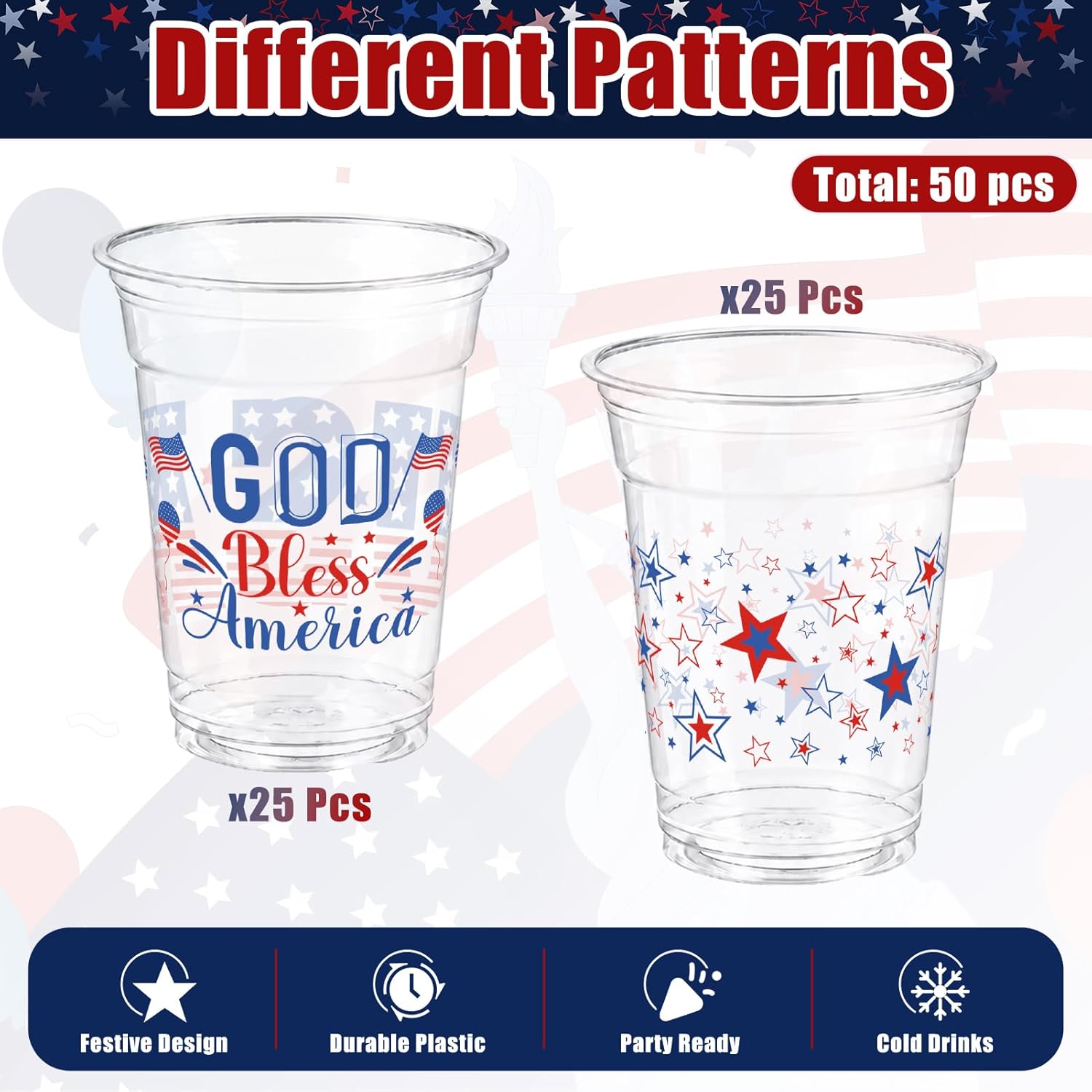 GuassLee 50pcs 250th Anniversa - Plastic Cup 50Pcs review and price