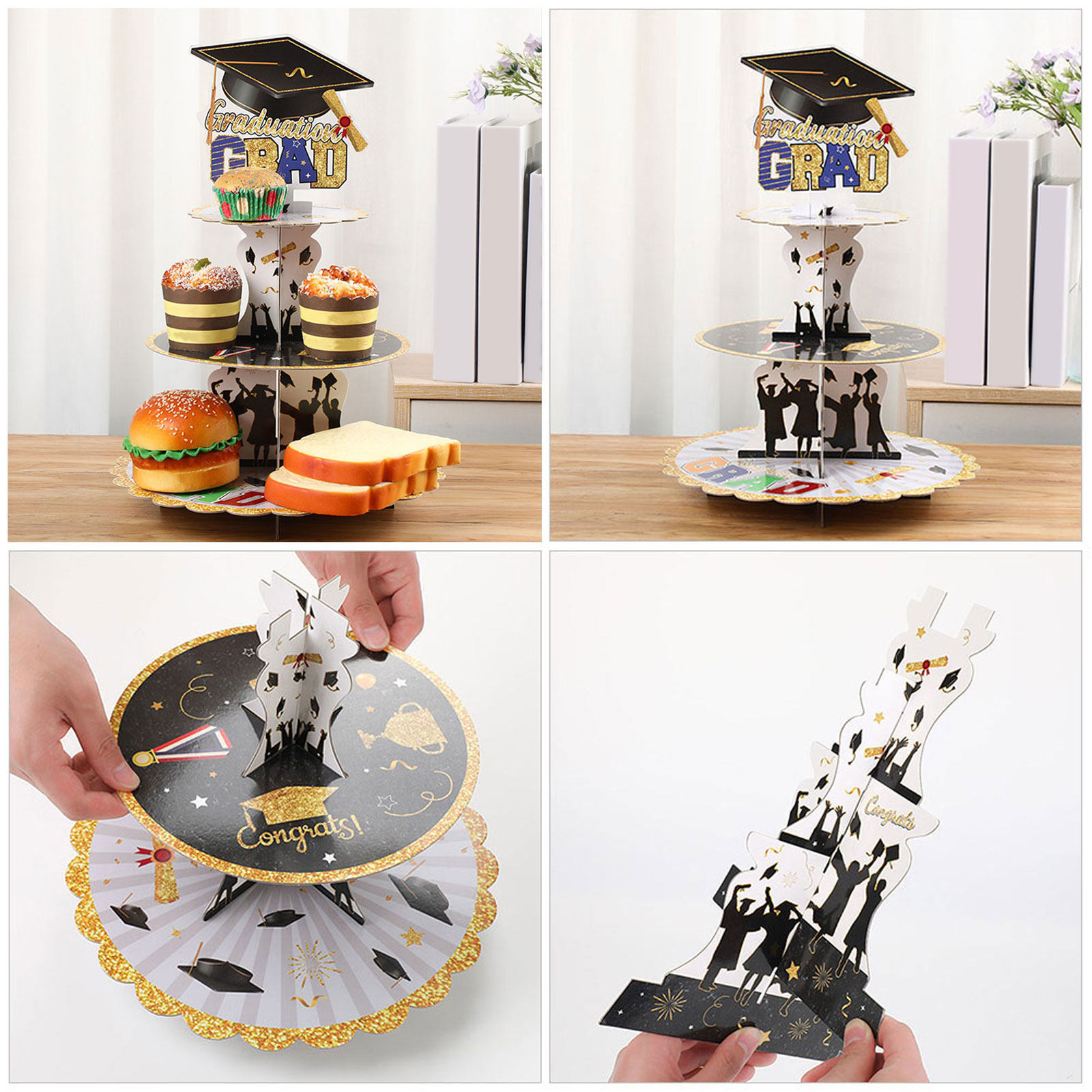 1Set 3-Tier Graduation Cupcake - Cupcake Stand Tier review and price