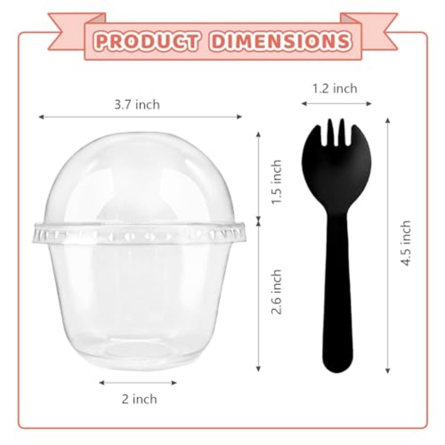 100Pcs Plastic Dessert Cups, 5 - Plastic Cup 50Pcs review and price