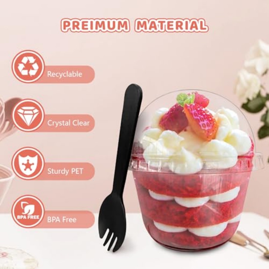 100Pcs Plastic Dessert Cups, 5 - Plastic Cup 50Pcs review and price