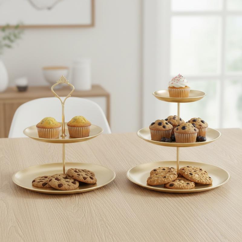 Gold Silver 2/3-Tier Cake Stan - Cupcake Stand Tier review and price