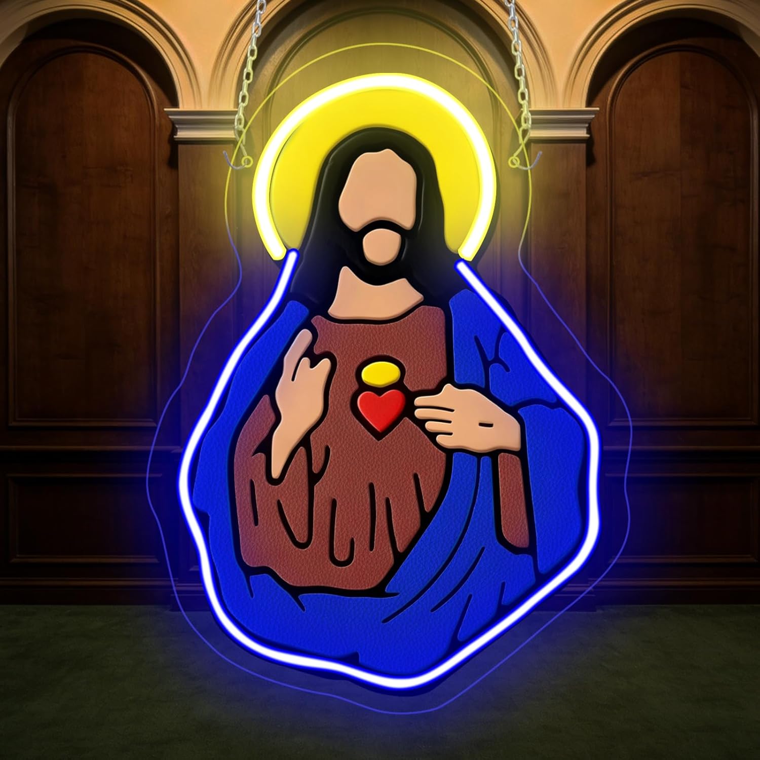 Sacred Heart of Jesus Neon Sig - Neon Sign Party review and price