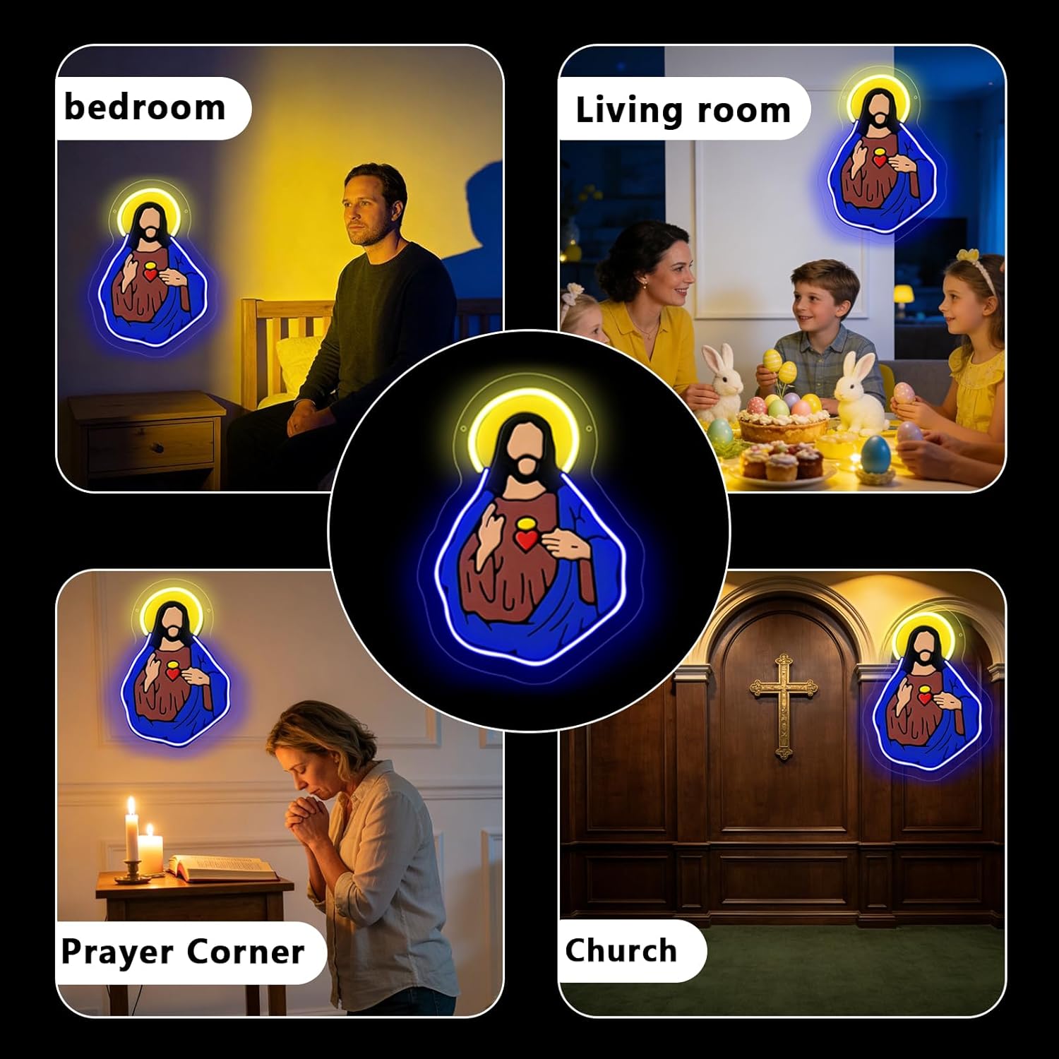 Sacred Heart of Jesus Neon Sig - Neon Sign Party review and price