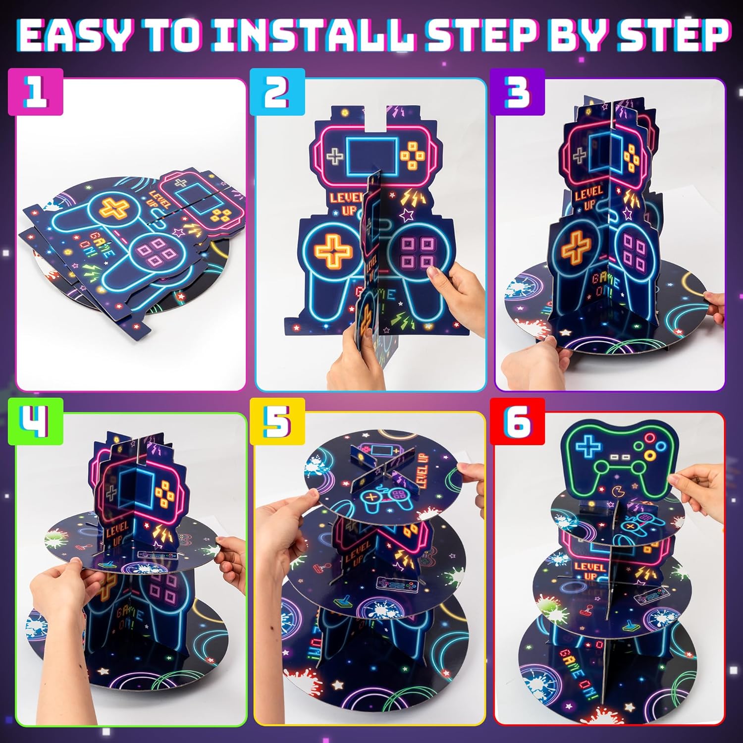 Homiva Store Neon Video Game C - Cupcake Stand Tier review and price