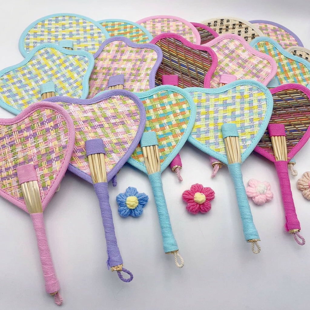 Portable Cooling Fan Colorful  - Paper Straw Color review and price