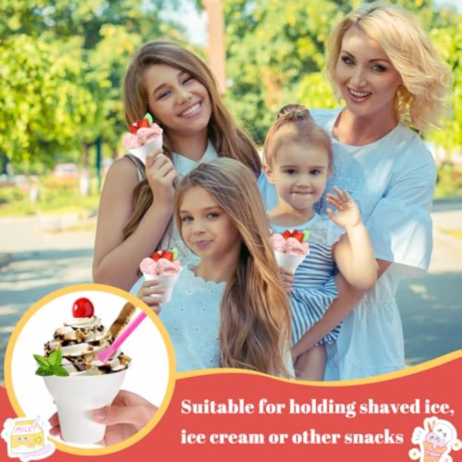 Set Snow Cone Cups and Straws  - Paper Straw Color review and price