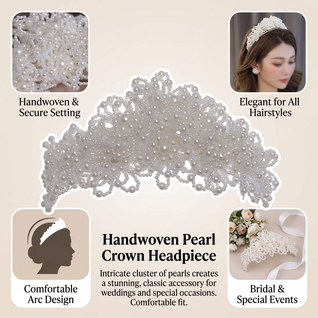 Pearl Crown Headpiece For Wedd - Event Suppliers review and price
