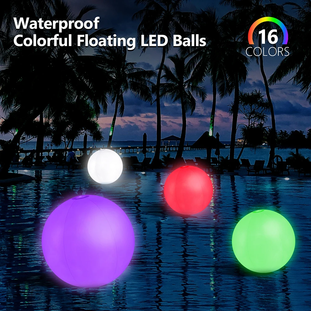 Inflatable Pool Beach Ball 16  - Led Balloon Light review and price