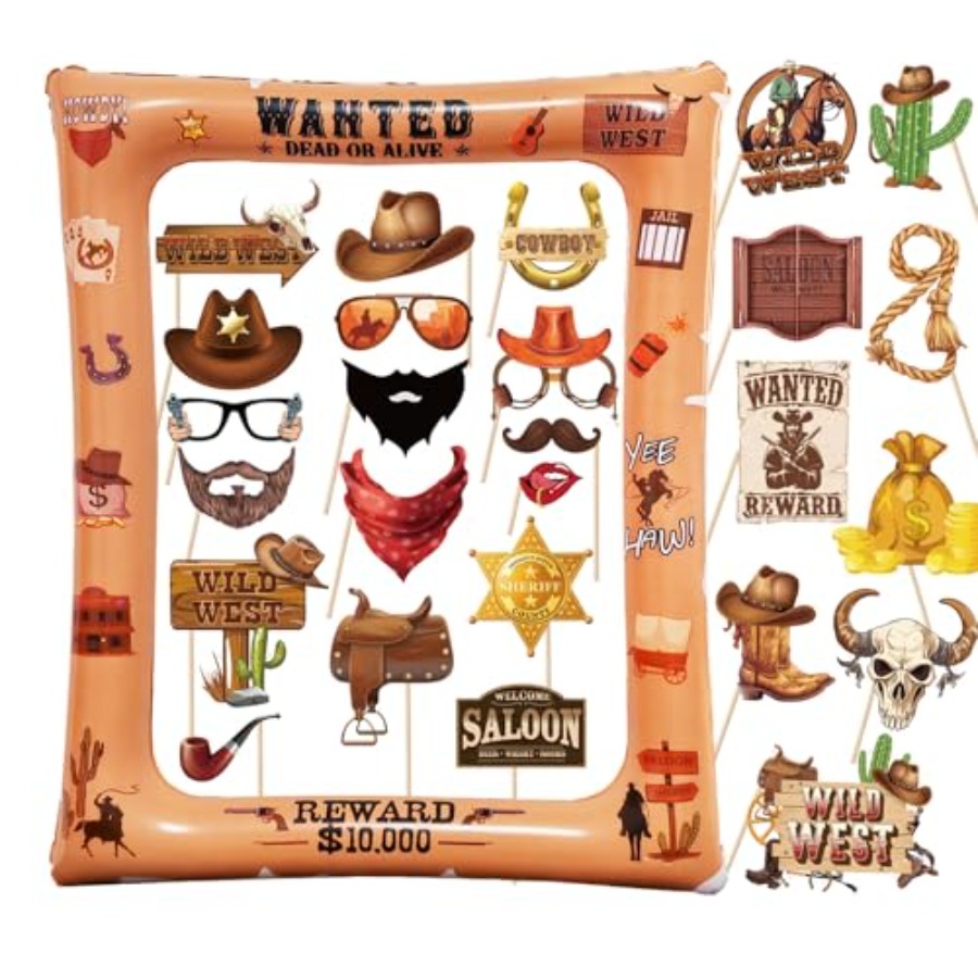 30PCS Western Cowboy Cowgirl P - Photo Booth Frame review and price