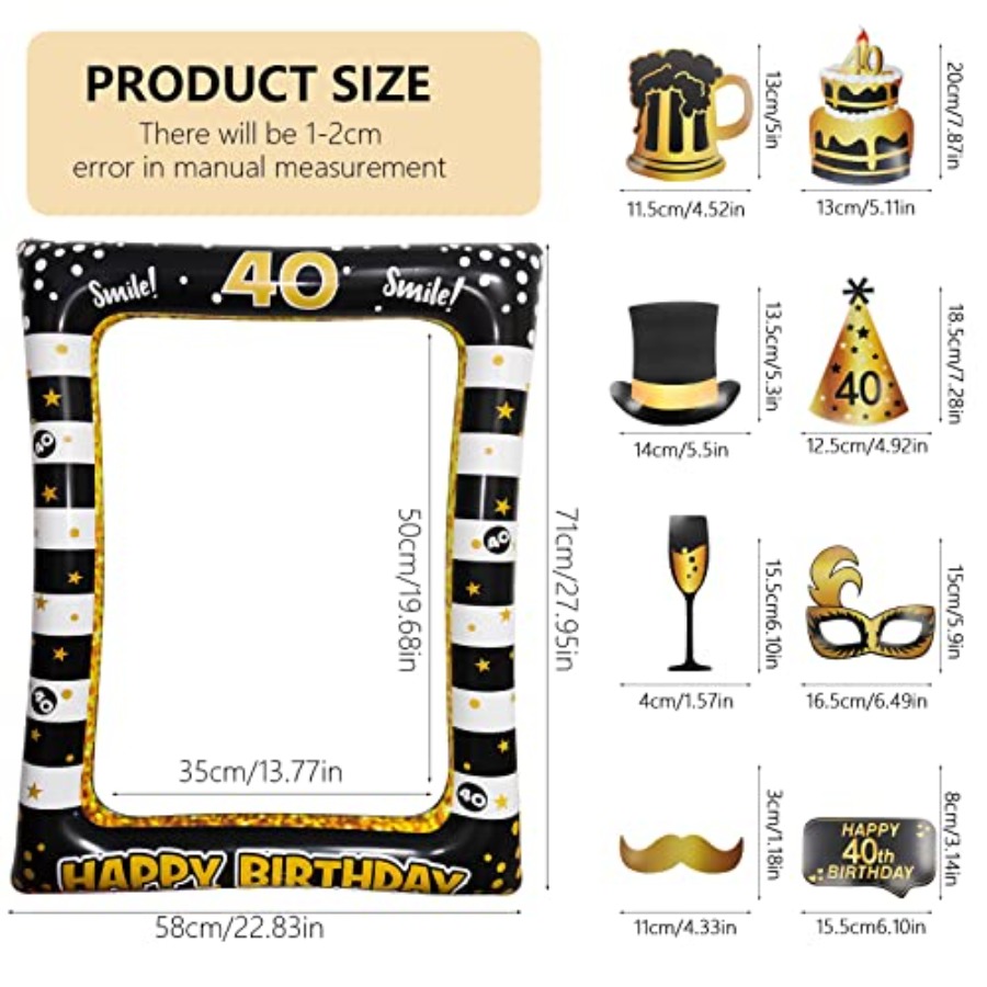 40th Birthday Photo Booth Prop - Photo Booth Frame review and price