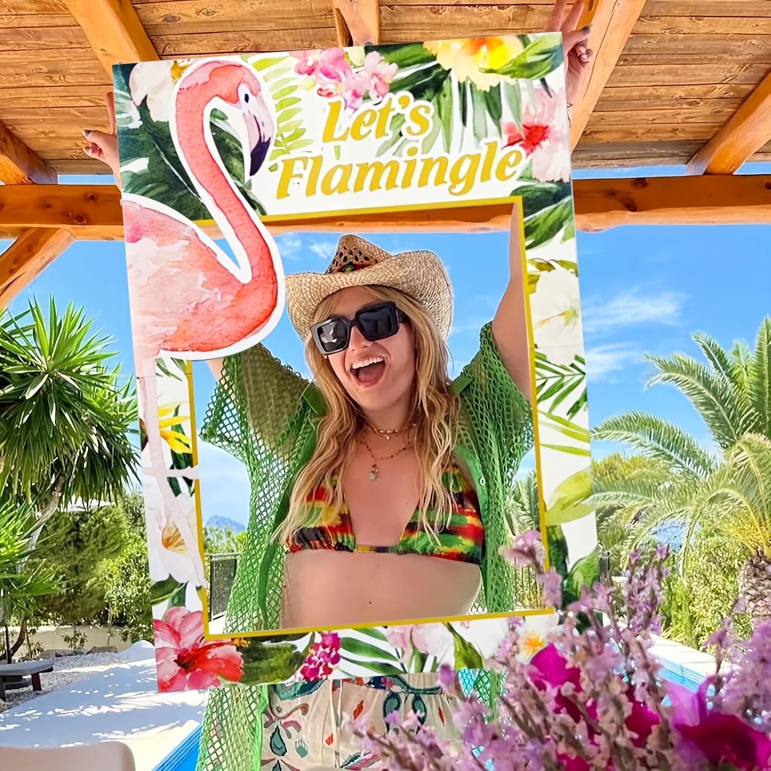 Flamingo Bridal Shower Photo P - Photo Booth Frame review and price
