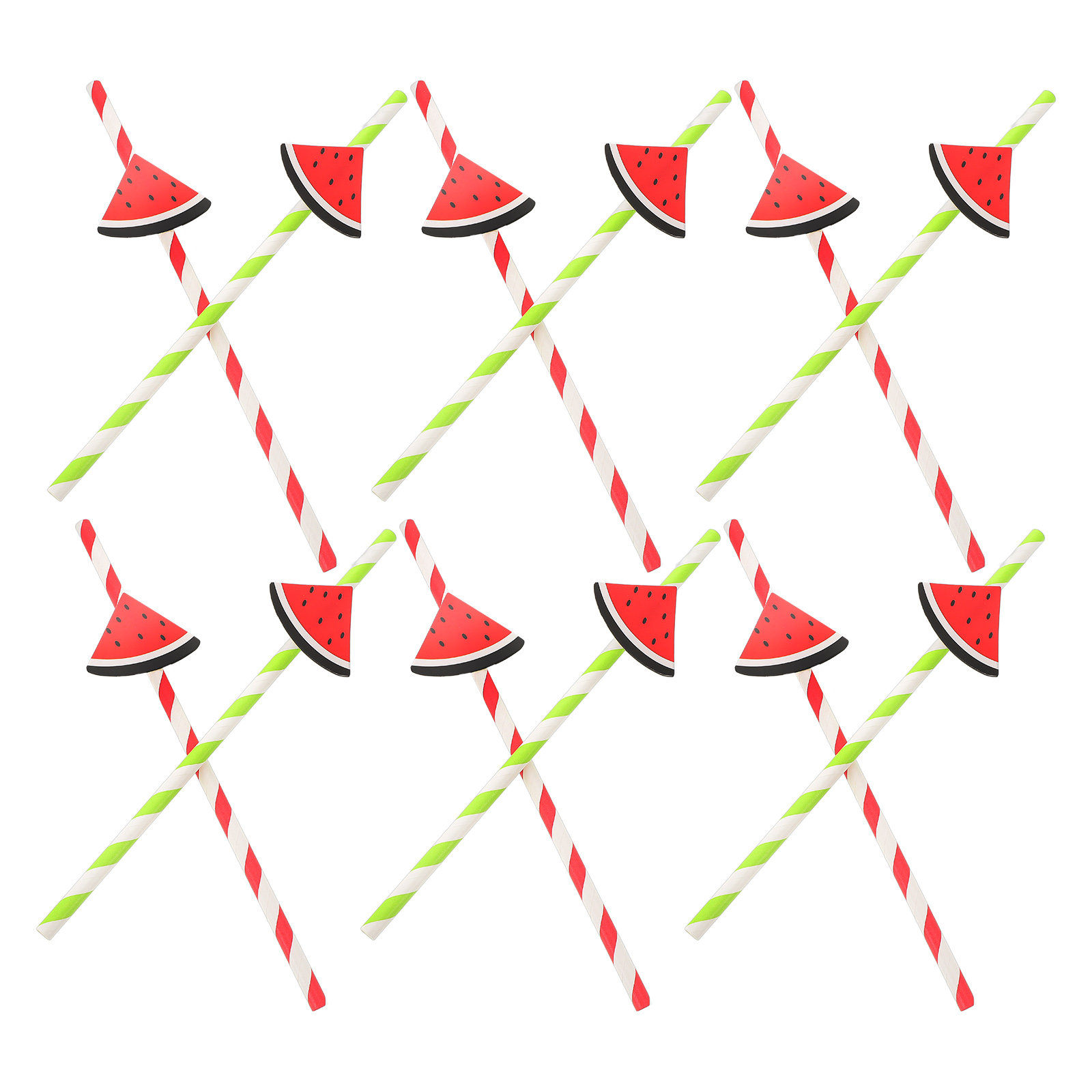 40Pcs Watermelon Disposable Pa - Paper Straw Color review and price