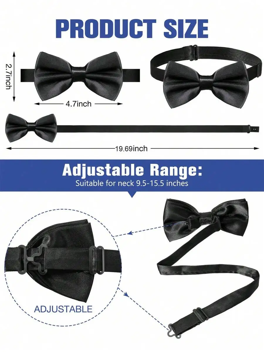 Mens Solid Color Satin Pre-Tie - Event & Party Supply review and price