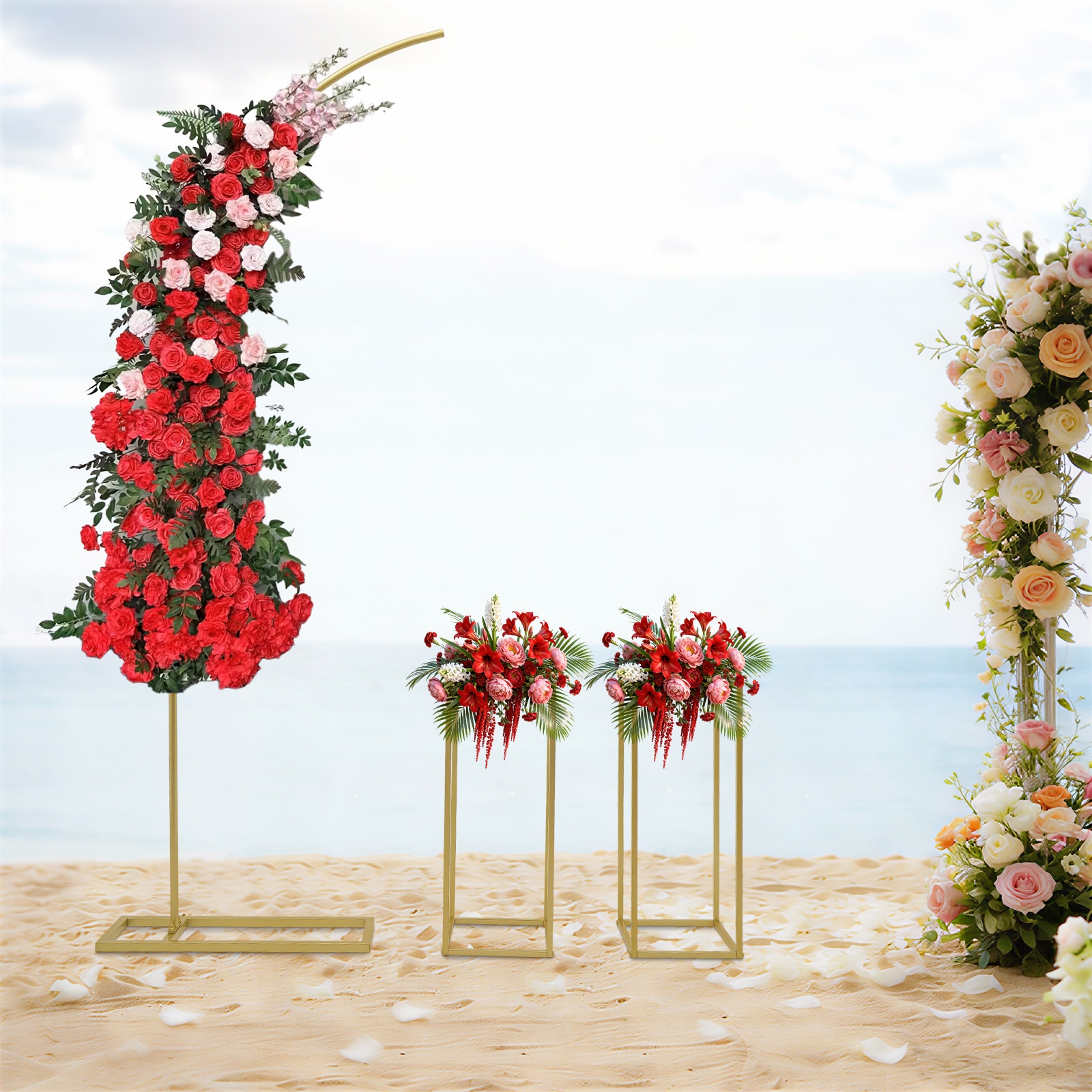 Gold Metal Square Floral Frame - Photo Booth Frame review and price