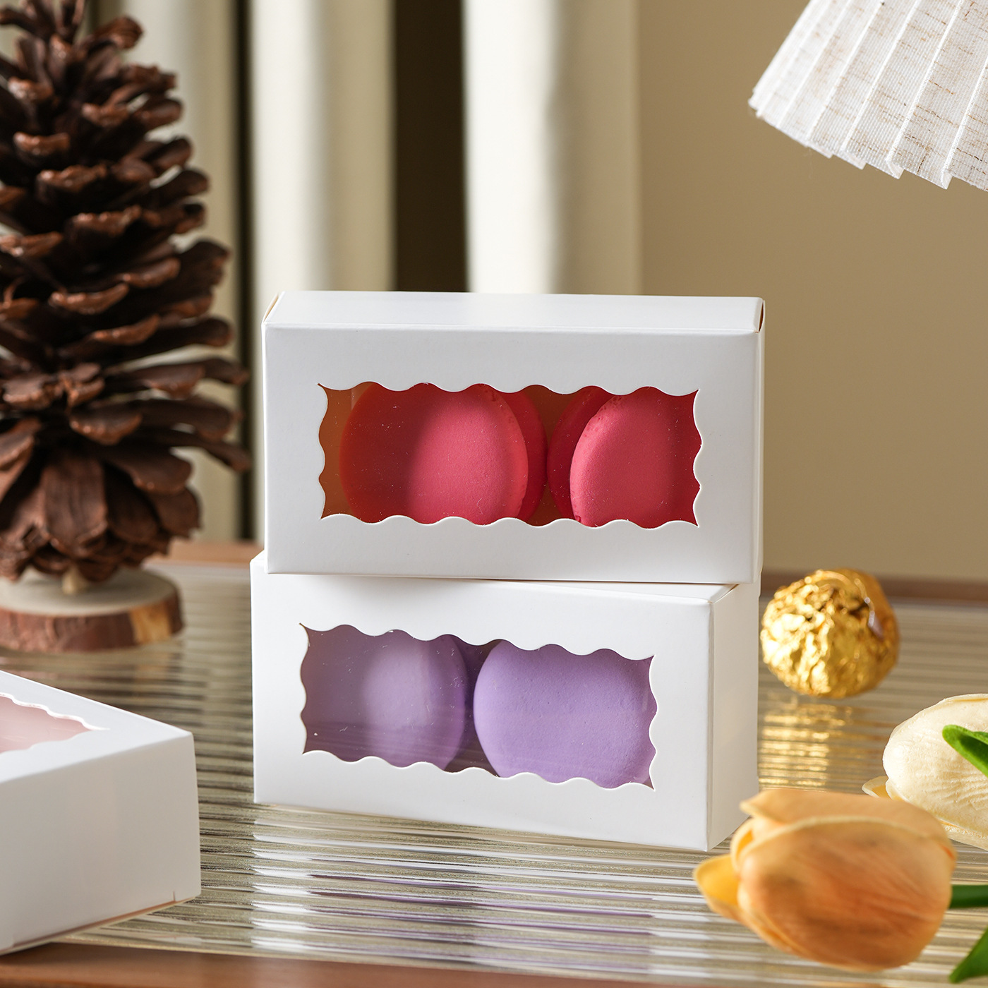 50pcs White Macaron Boxes 2 Ho - Event Party Box review and price